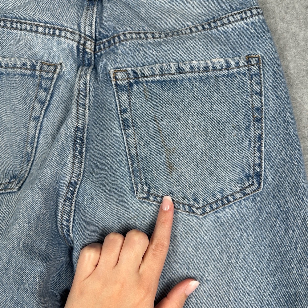 Garage Denim Mom Jeans Womens 00 Distressed Ripped Mid Rise Blue Denim Casual - Picture 12 of 14